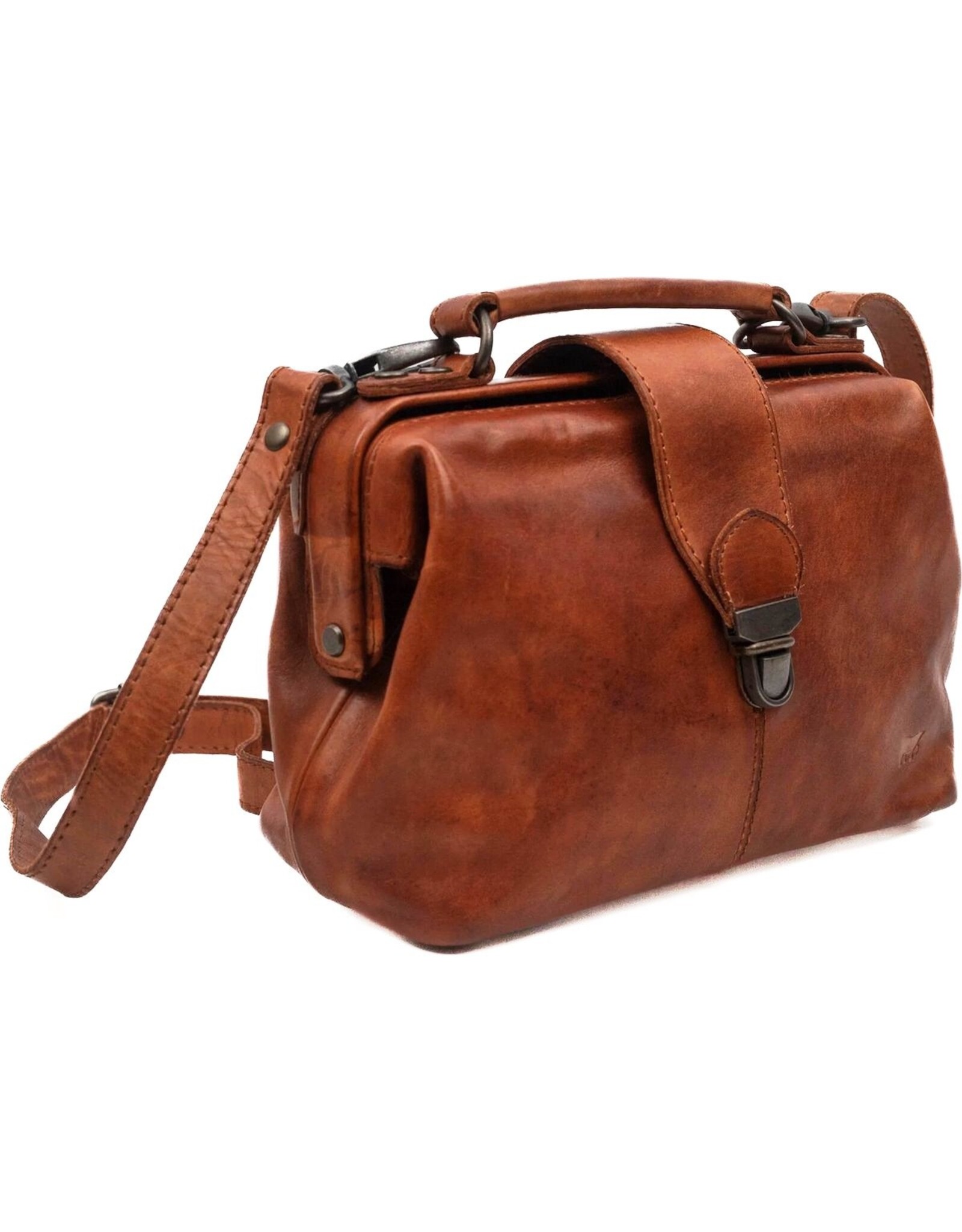 Bear Design Leren tassen - Bear Design Mini Dokterstas "Julia" cognac