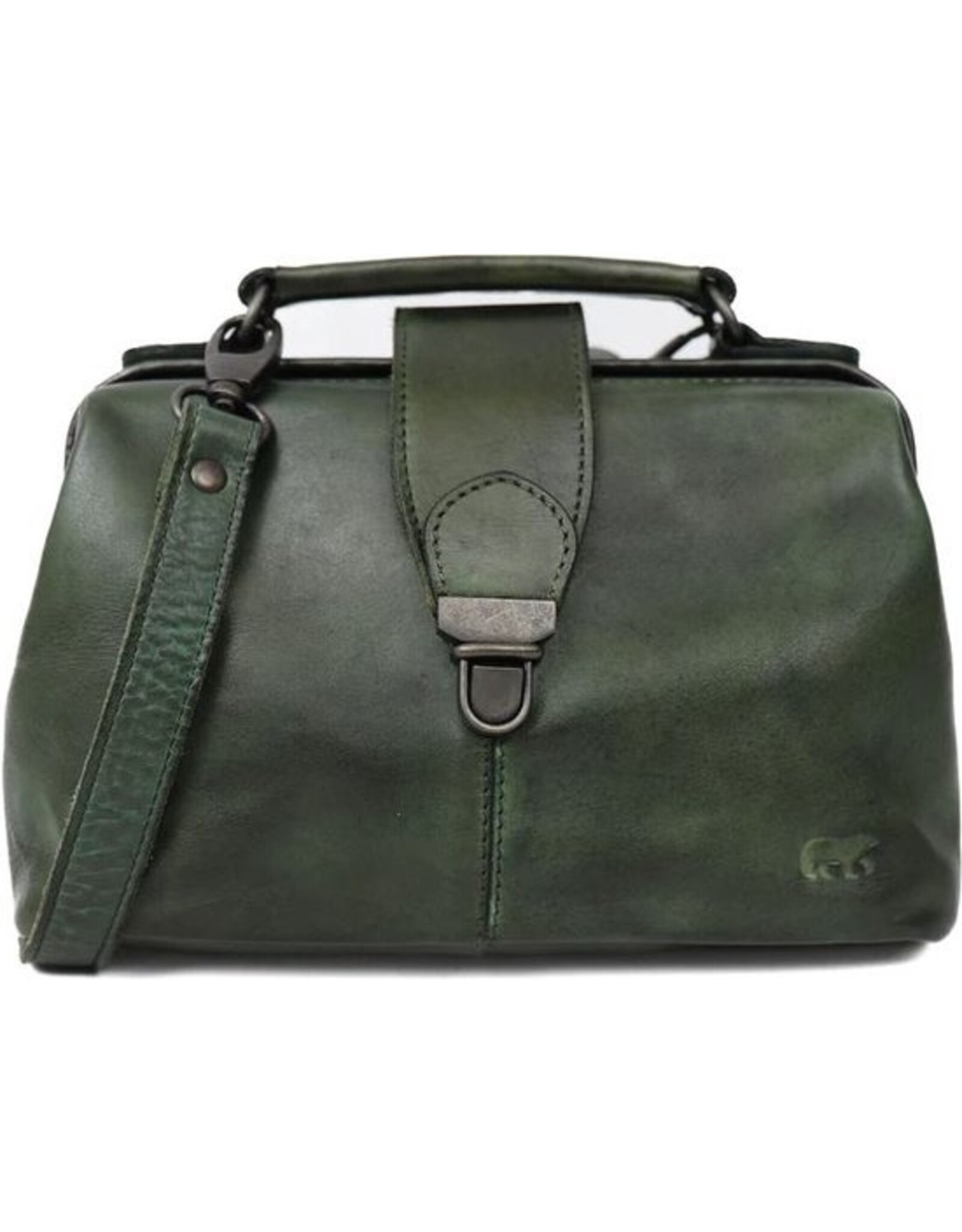 Bear Design Leather bags - Bear Design Mini Doctor's bag ‘Julia’ green