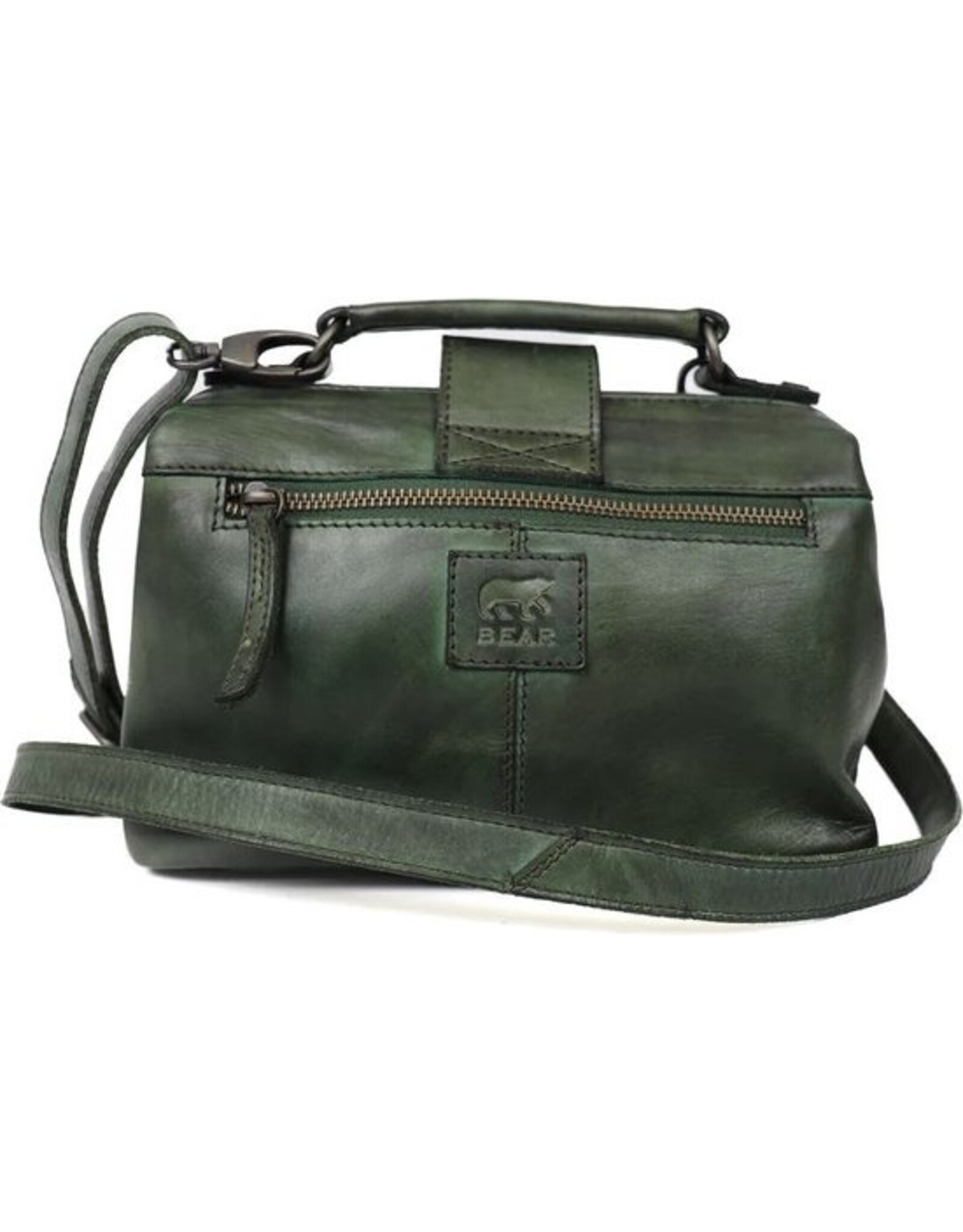Bear Design Leather bags - Bear Design Mini Doctor's bag ‘Julia’ green