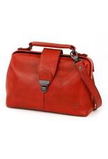 Bear Design Leather bags - Bear Design Mini Doctor's bag ‘Julia’ red