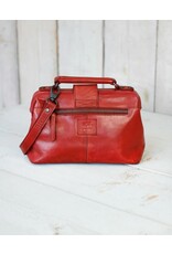 Bear Design Leather bags - Bear Design Mini Doctor's bag ‘Julia’ red