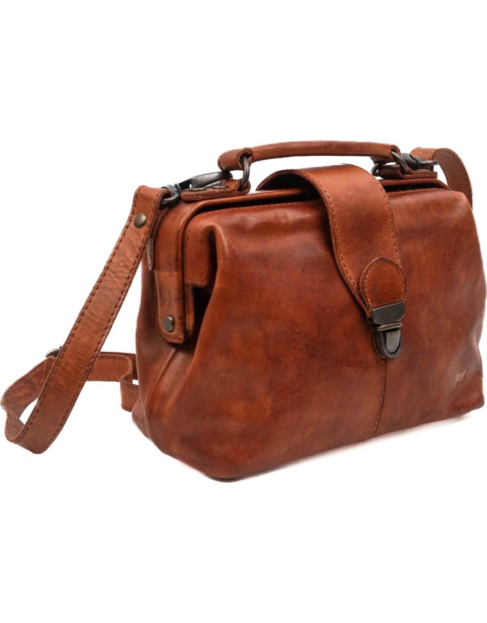 Bear Design Leren tassen - Bear Design Dokterstasje "Julia" L cognac