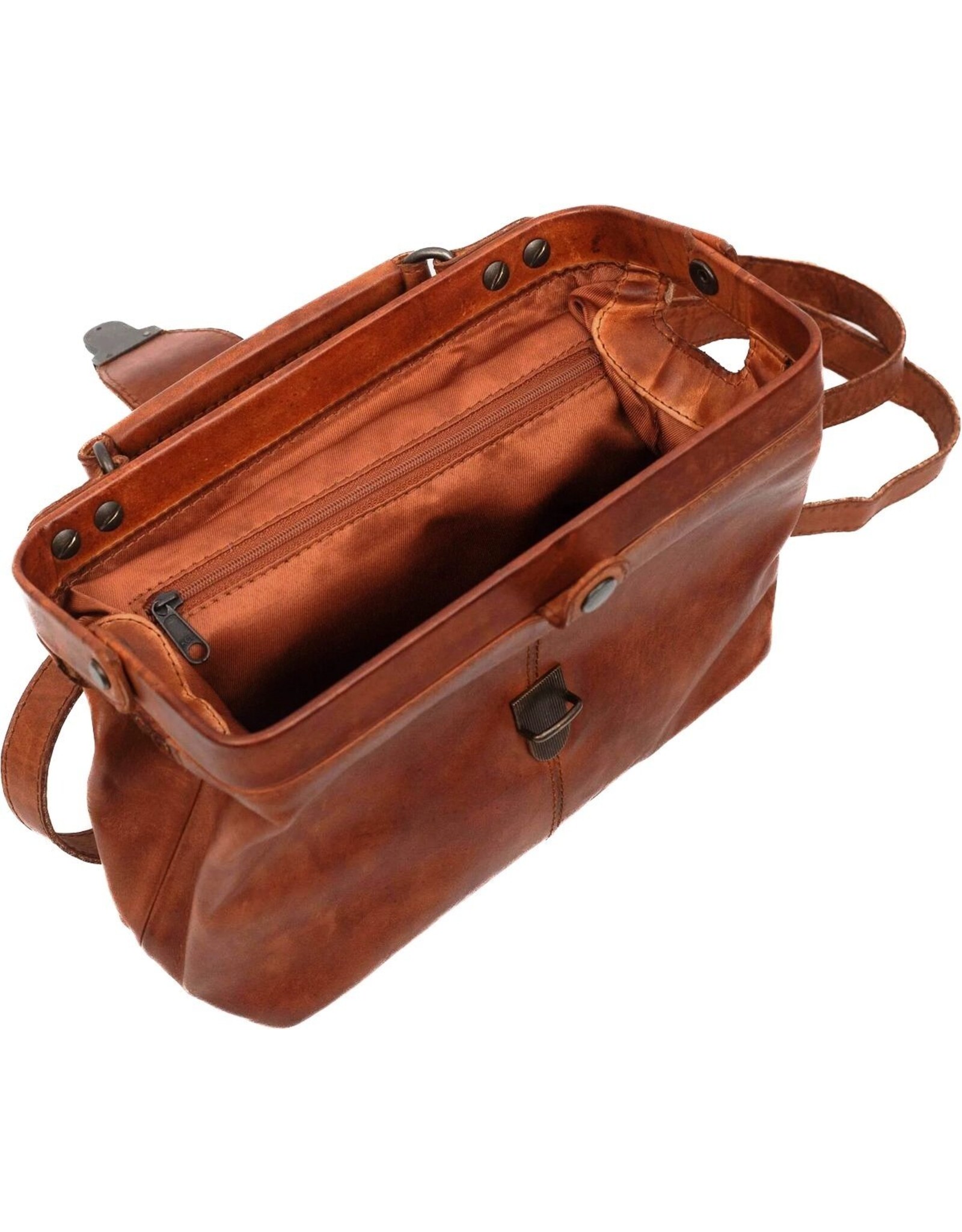 Bear Design Leren tassen - Bear Design Dokterstasje "Julia" L cognac