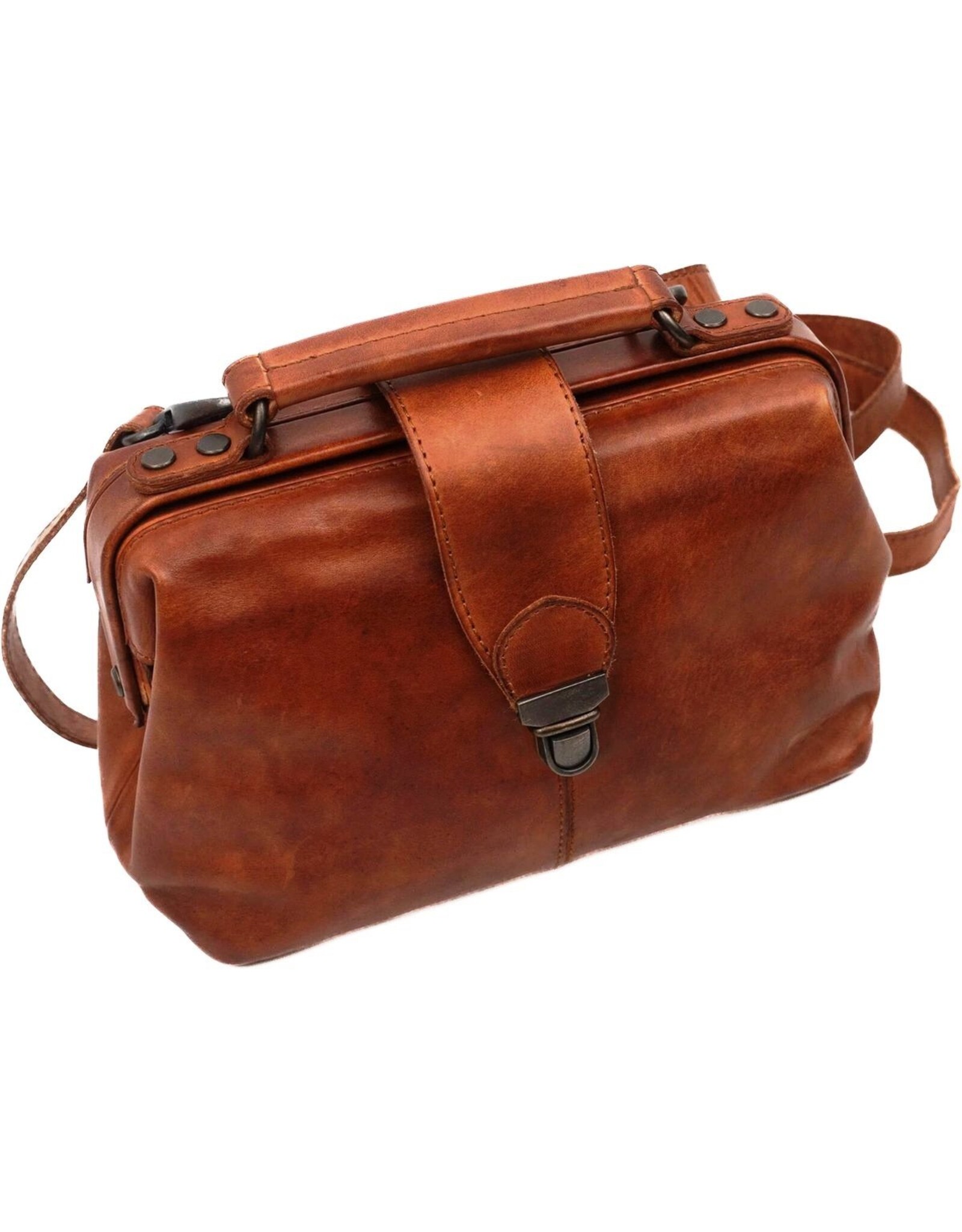 Bear Design Leren tassen - Bear Design Dokterstasje "Julia" L cognac