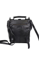 Bear Design Leren rugzakken  Leren shoppers - Bear Design Rugtas-Schoudertas 'Shelly' zwart