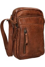 Bear Design Leather shoulderbags Leather crossbody bags - Bear Design Shoulder bag ‘Karin’ cognac