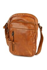 Bear Design Leather shoulderbags Leather crossbody bags - Bear Design Shoulder bag ‘Karin’ cognac