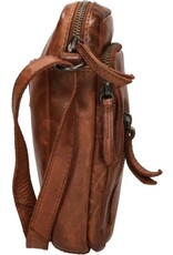 Bear Design Leather shoulderbags Leather crossbody bags - Bear Design Shoulder bag ‘Karin’ cognac