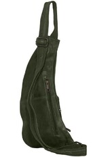 Bear Design Leren schoudertassen Leren crossbody tassen - Bear Design Crossbody tas "Ranee" groen