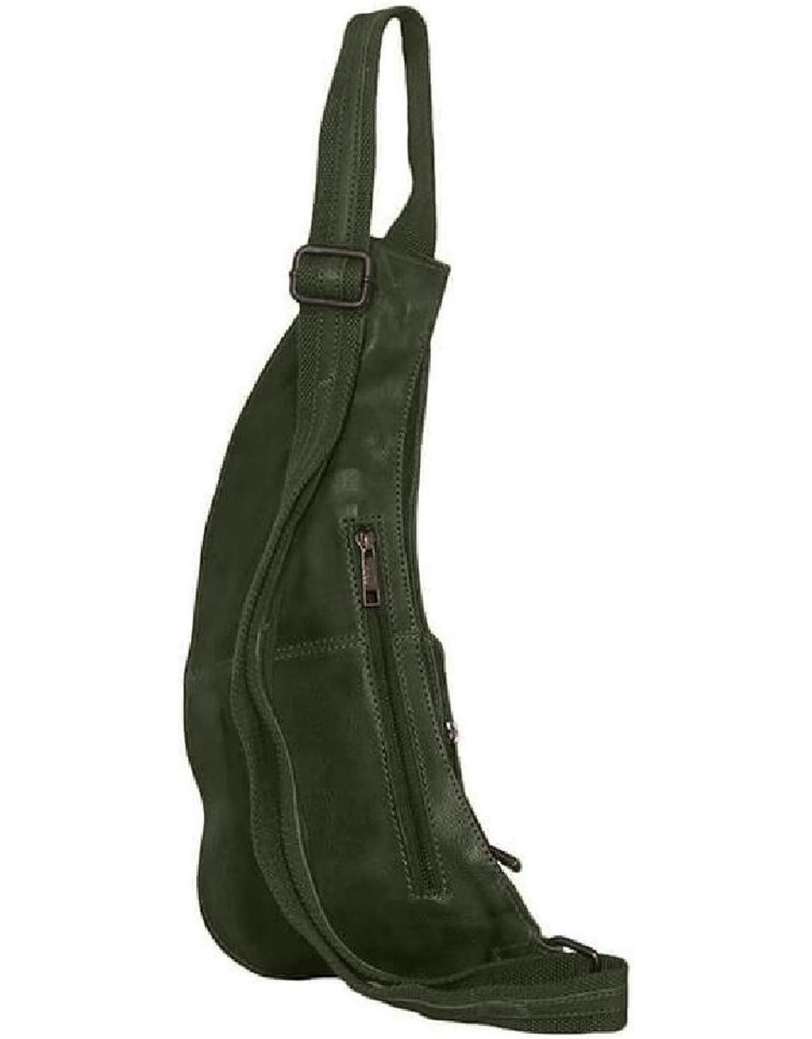 Bear Design Leren schoudertassen Leren crossbody tassen - Bear Design Crossbody tas "Ranee" groen