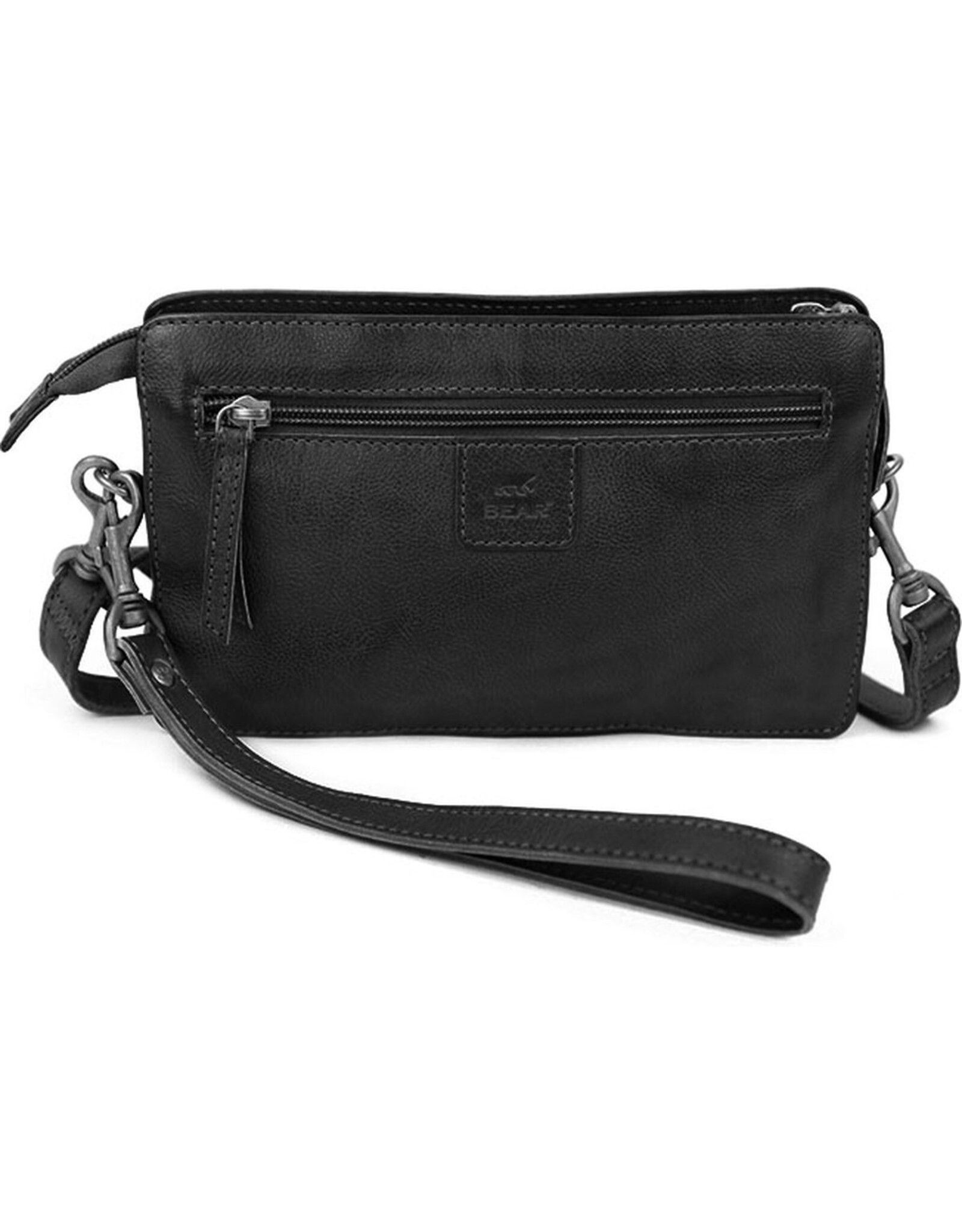Bear Design Leather shoulderbags Leather crossbody bags - Bear Design Shoulder bag ‘Cil’ black