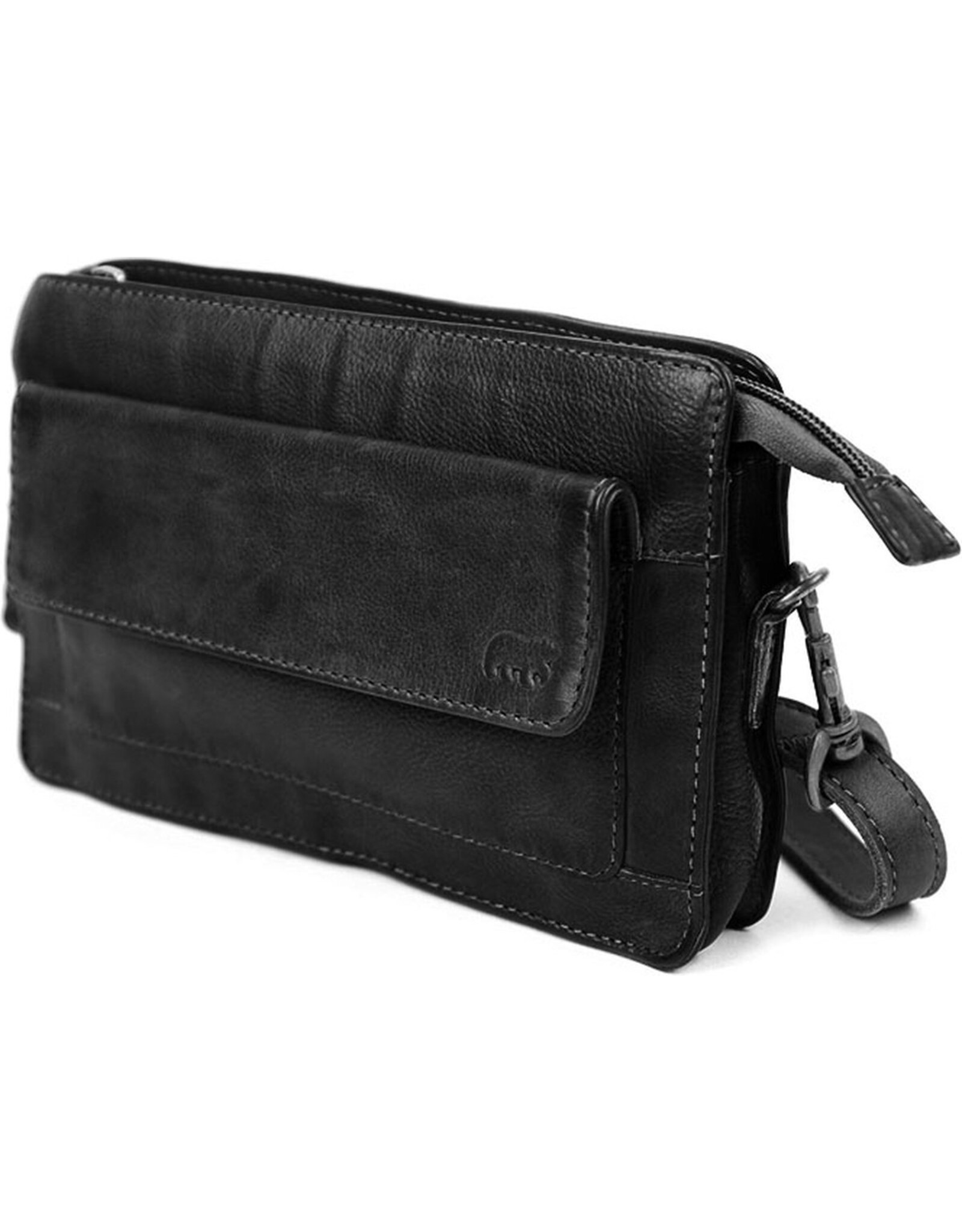 Bear Design Leather shoulderbags Leather crossbody bags - Bear Design Shoulder bag ‘Cil’ black