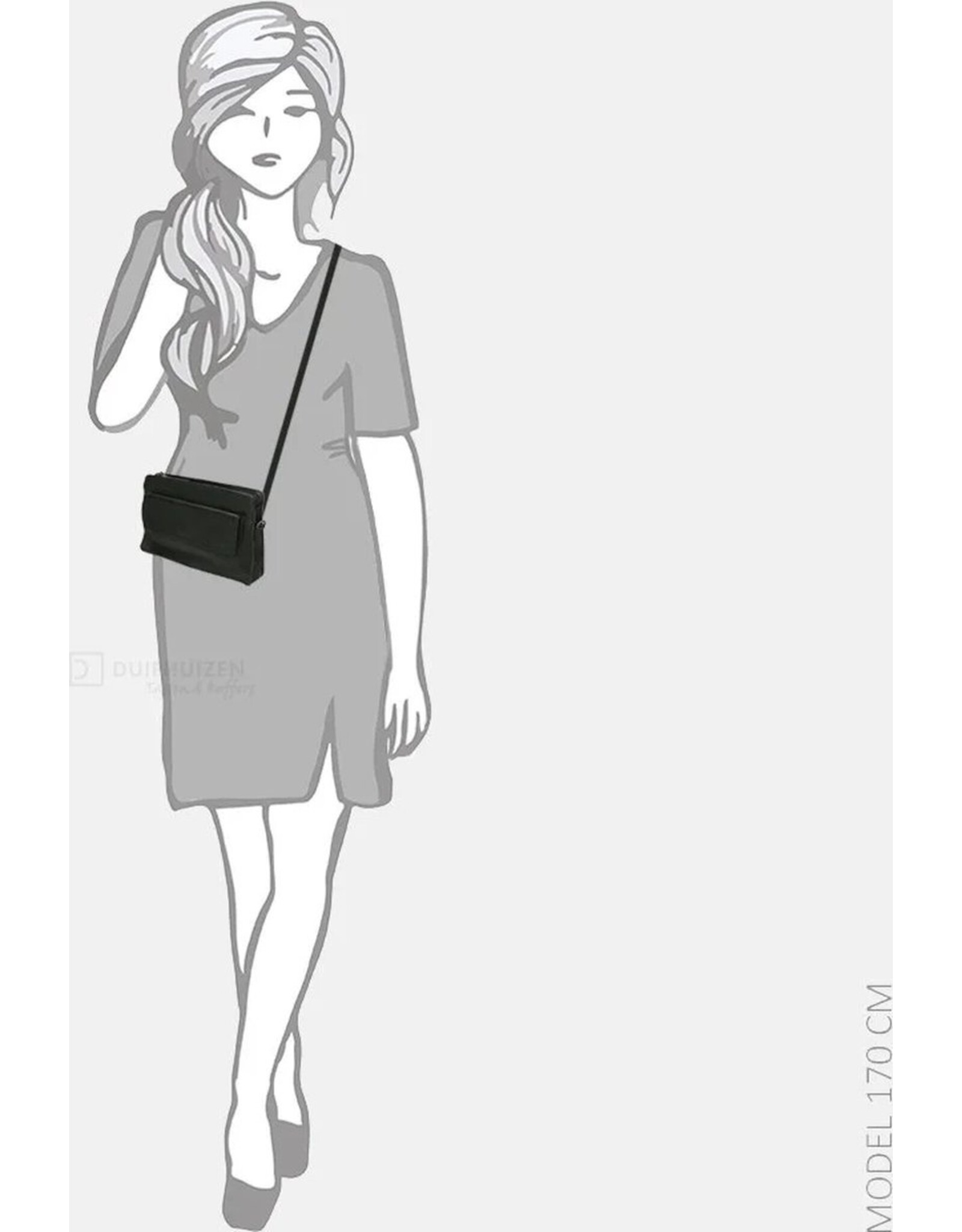 Bear Design Leather shoulderbags Leather crossbody bags - Bear Design Shoulder bag ‘Cil’ black