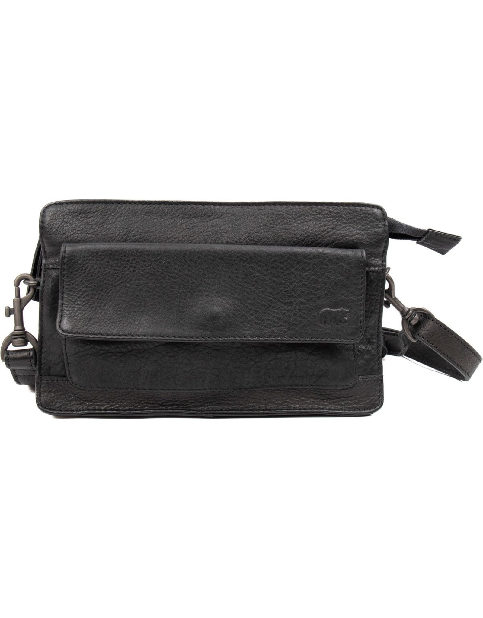Bear Design Leather shoulderbags Leather crossbody bags - Bear Design Shoulder bag ‘Cil’ black