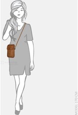 Bear Design Leather shoulderbags Leather crossbody bags - Bear Design Phone pouch 'Igor' cognac