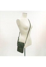 Bear Design Leren schoudertassen Leren crossbody tassen - Bear Design Telefoontasje "Igor" groen