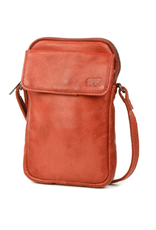 Bear Design Leren schoudertassen Leren crossbody tassen - Bear Design Telefoontasje "Igor" rood