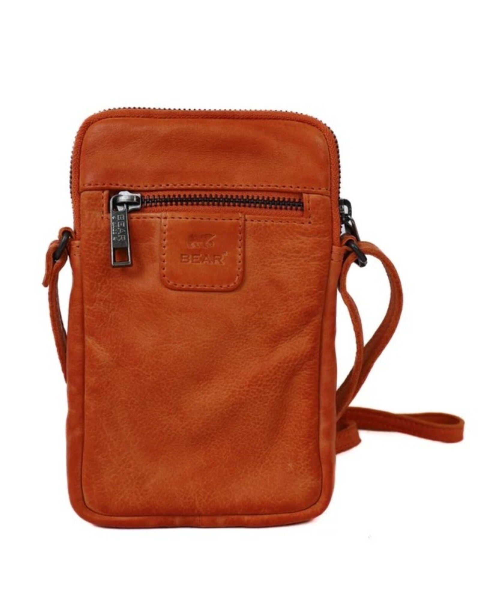 Bear Design Leren schoudertassen Leren crossbody tassen - Bear Design Telefoontasje "Igor" rood