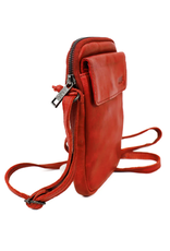 Bear Design Leren schoudertassen Leren crossbody tassen - Bear Design Telefoontasje "Igor" rood
