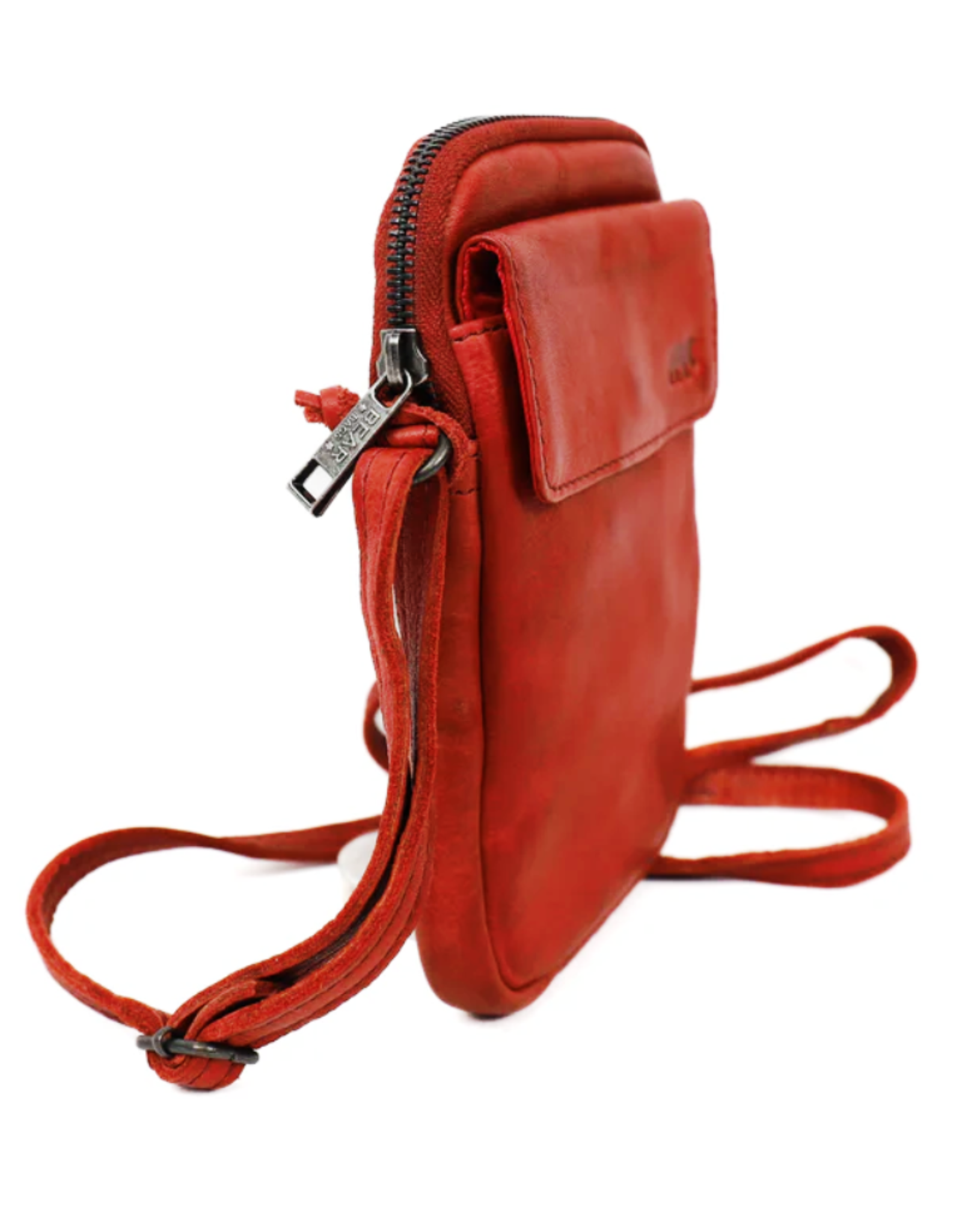 Bear Design Leren schoudertassen Leren crossbody tassen - Bear Design Telefoontasje "Igor" rood