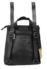 Bear Design Leren rugzakken  Leren shoppers - Bear Design Rugzak -Crossbody "Jesse" zwart