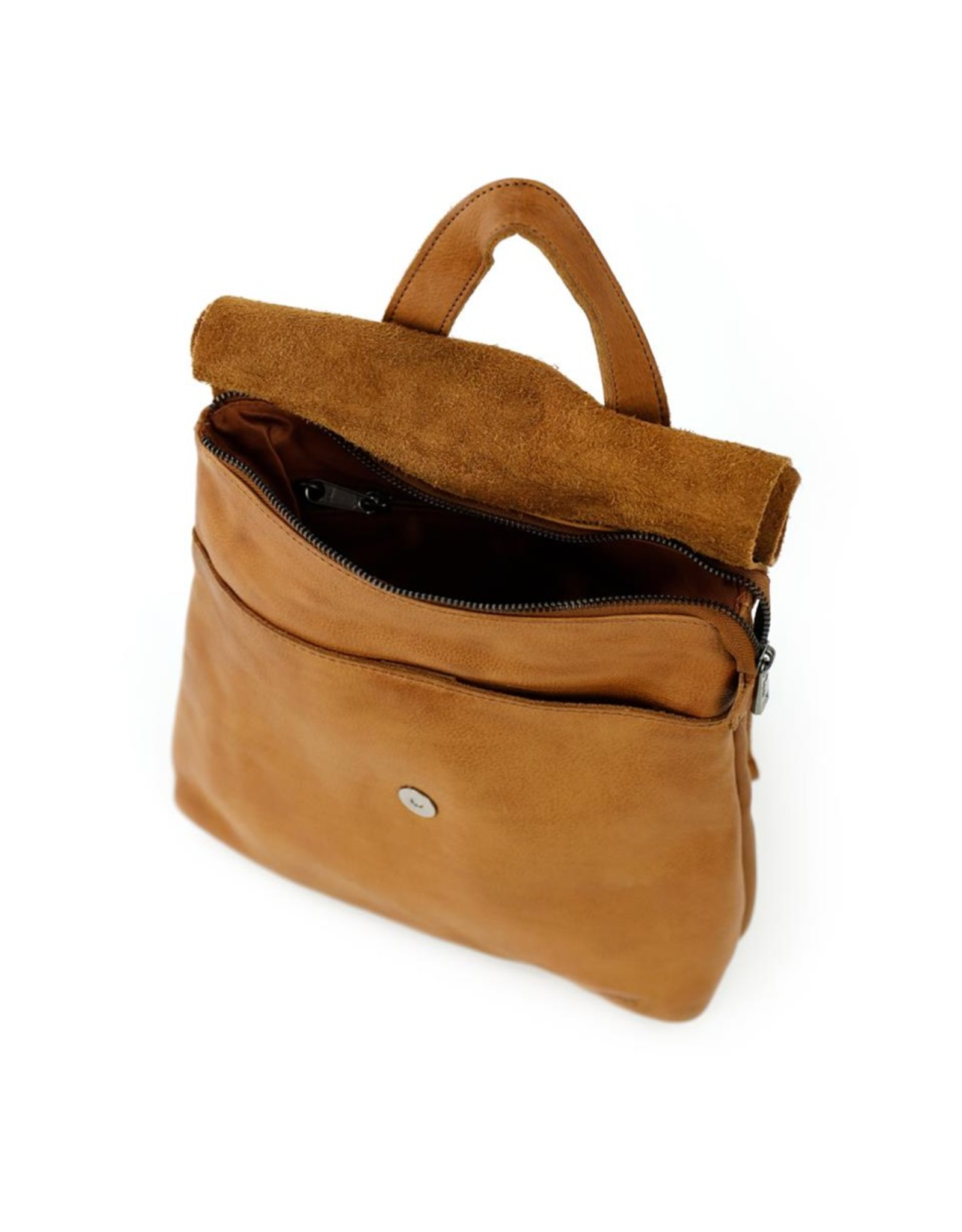 Bear Design Leather backpacks Leather shoppers - Bear Design Backpack-Crossbody 'Jesse' cognac