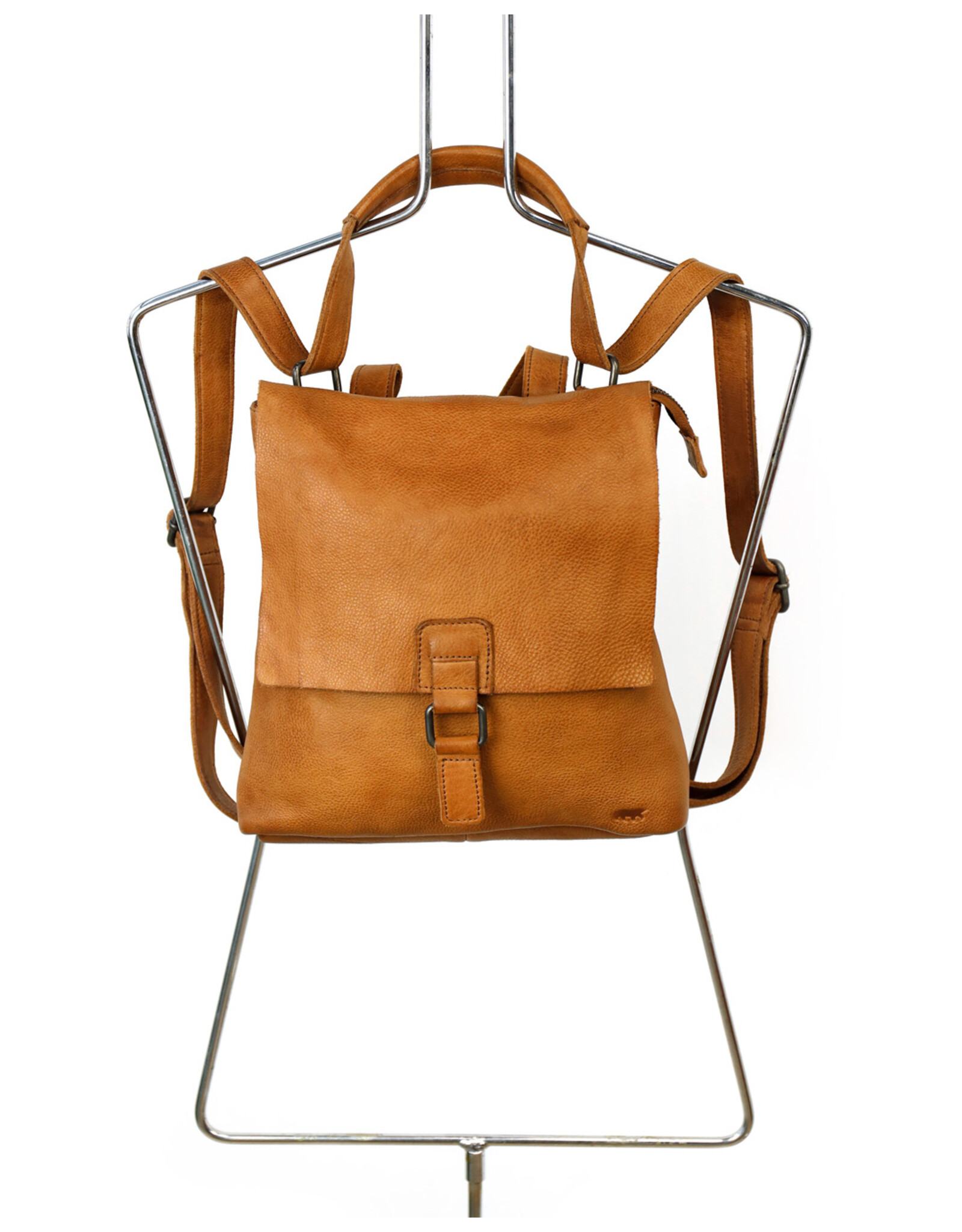 Bear Design Leather backpacks Leather shoppers - Bear Design Backpack-Crossbody 'Jesse' cognac