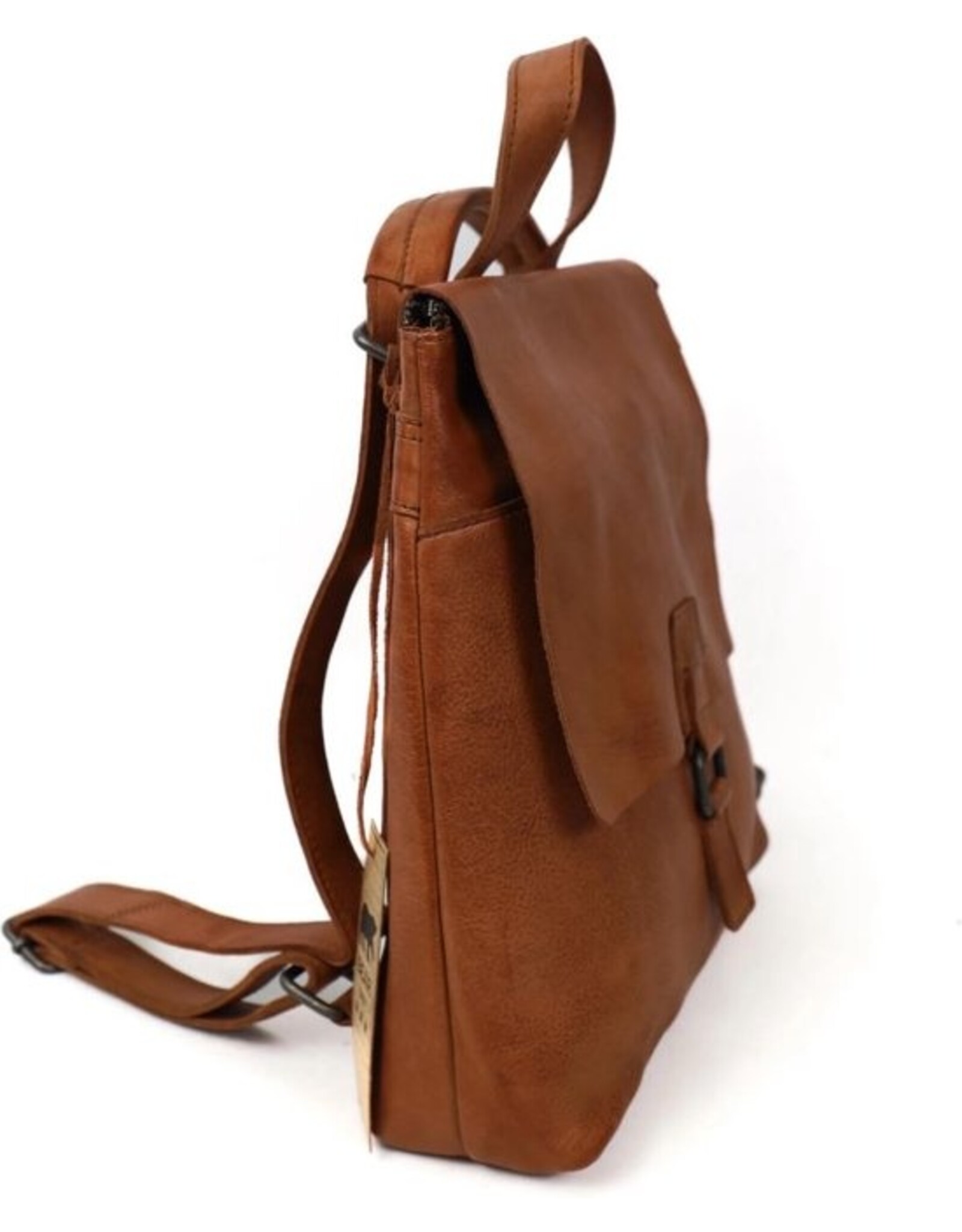 Bear Design Leather backpacks Leather shoppers - Bear Design Backpack-Crossbody 'Jesse' cognac