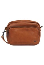 Bear Design Leather shoulderbags Leather crossbody bags - Bear Design Shoulder bag ‘Peggy’ cognac