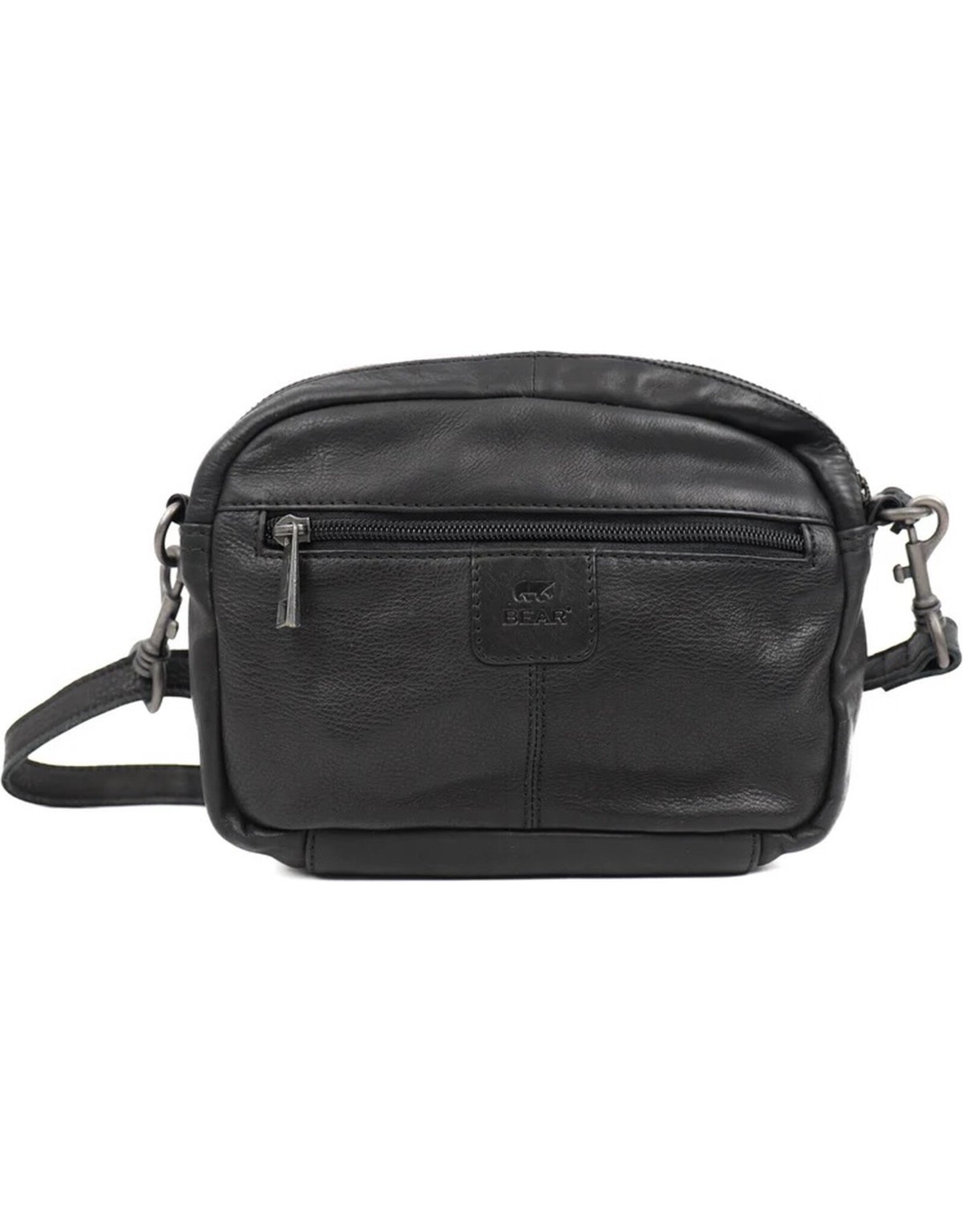 Bear Design Leather shoulderbags Leather crossbody bags - Bear Design Shoulder bag ‘Peggy’ black