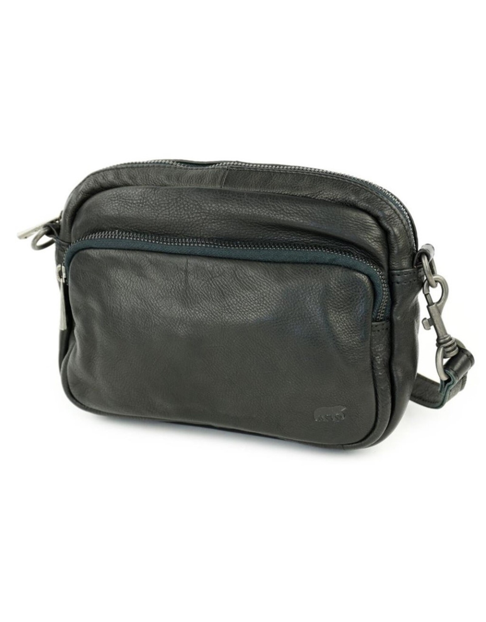 Bear Design Leather shoulderbags Leather crossbody bags - Bear Design Shoulder bag ‘Peggy’ black