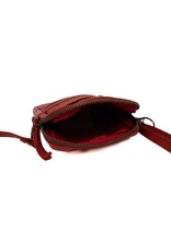 Bear Design Leren Festivaltasjes, heuptassen en riemtassen - Bear Design Schoudertas-Riemtas "Vikas" rood