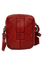 Bear Design Leren Festivaltasjes, heuptassen en riemtassen - Bear Design Schoudertas-Riemtas "Vikas" rood