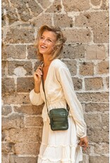 Bear Design Leren Festivaltasjes, heuptassen en riemtassen - Bear Design Schoudertas-Riemtas "Vikas" groen