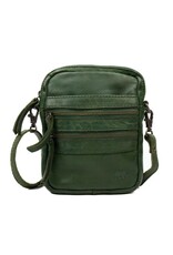 Bear Design Leren Festivaltasjes, heuptassen en riemtassen - Bear Design Schoudertas-Riemtas "Vikas" groen