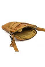 Bear Design Leren Festivaltasjes, heuptassen en riemtassen - Bear Design Schoudertas-Riemtas "Vikas" geel