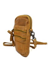 Bear Design Leren Festivaltasjes, heuptassen en riemtassen - Bear Design Schoudertas-Riemtas "Vikas" geel
