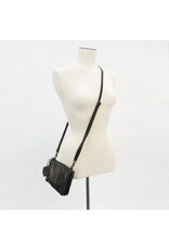 Bear Design Leren schoudertassen Leren crossbody tassen - Bear Design Portemonneetas-schoudertas "Uma" zwart