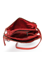 Bear Design Leather shoulderbags Leather crossbody bags - Bear Design Purse/Shoulder Bag ‘Uma’ red