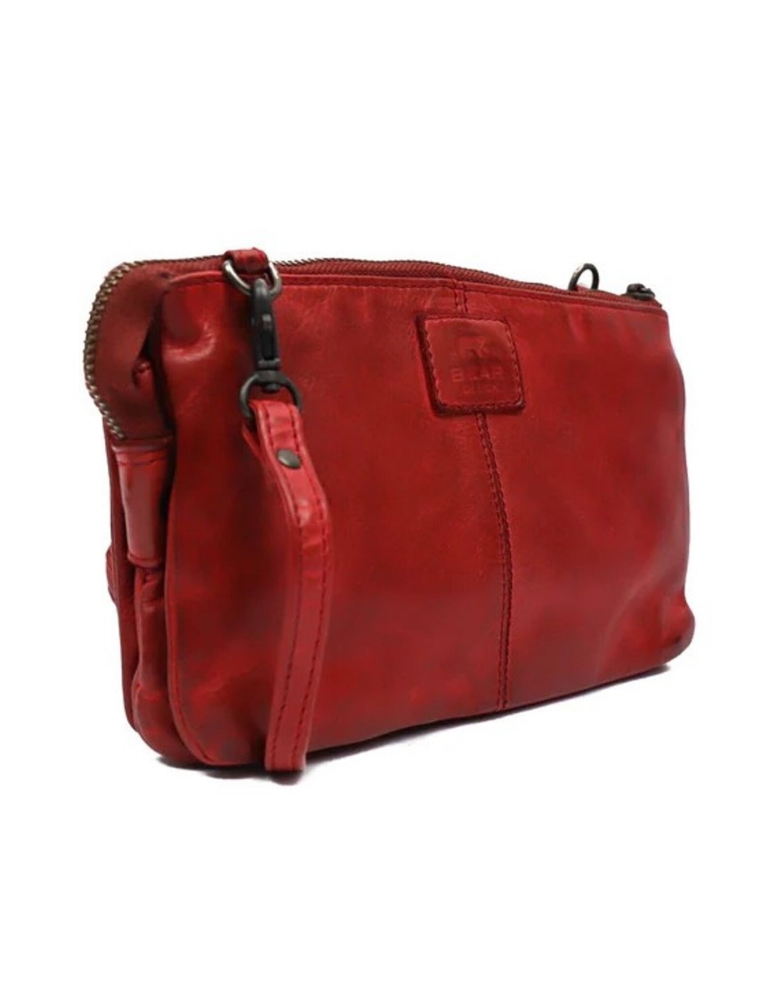 Bear Design Leather shoulderbags Leather crossbody bags - Bear Design Purse/Shoulder Bag ‘Uma’ red