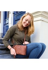 Bear Design Leren schoudertassen Leren crossbody tassen - Bear Design Portemonneetas-schoudertas "Uma"geel