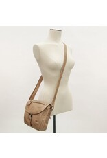 Bear Design Leren schoudertassen Leren crossbody tassen - Bear Design Schoudertas "Mattea" beige