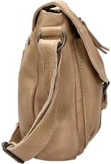 Bear Design Leather shoulderbags Leather crossbody bags - Bear Design Shoulder Bag ‘Mattea’ beige
