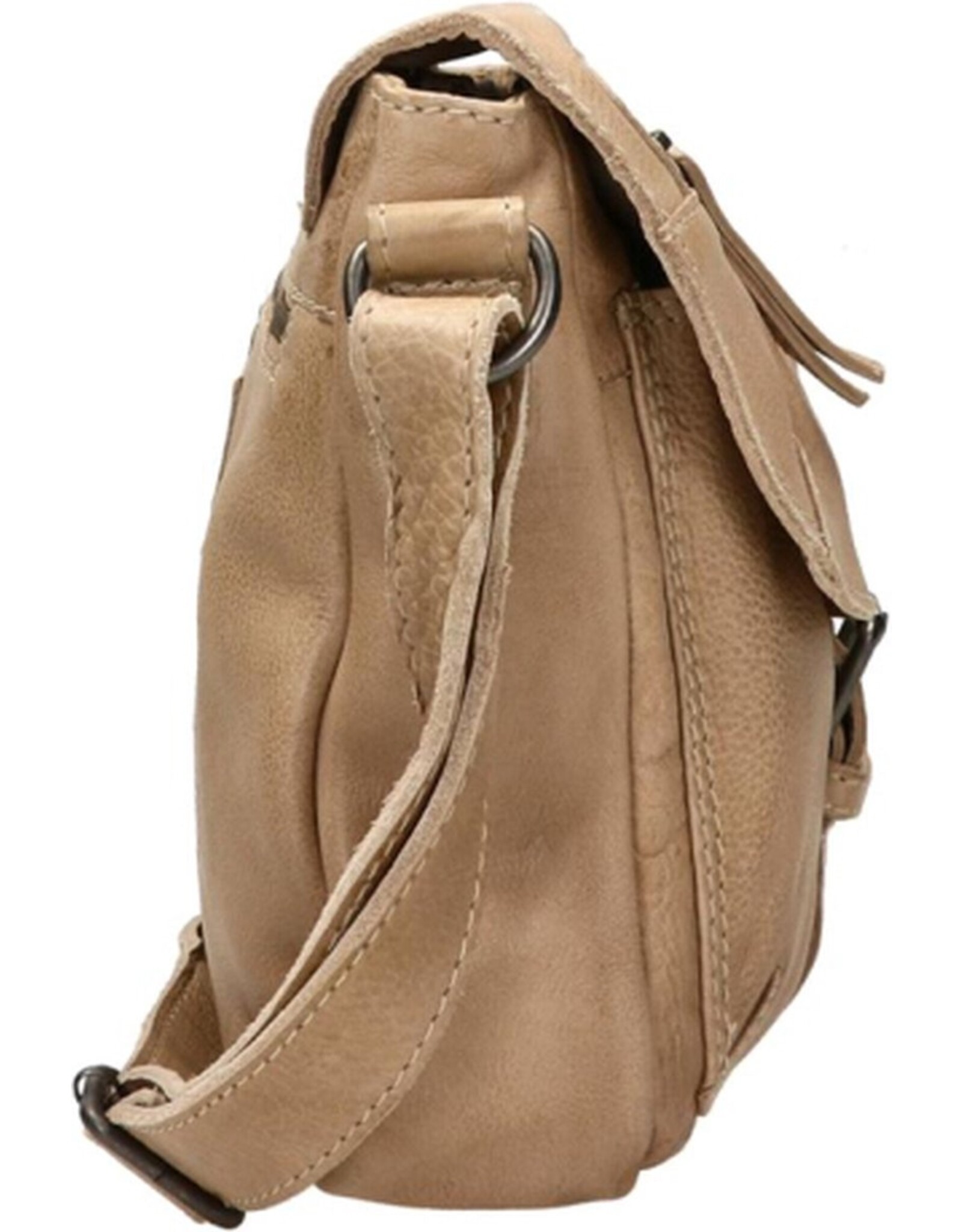 Bear Design Leren schoudertassen Leren crossbody tassen - Bear Design Schoudertas "Mattea" beige