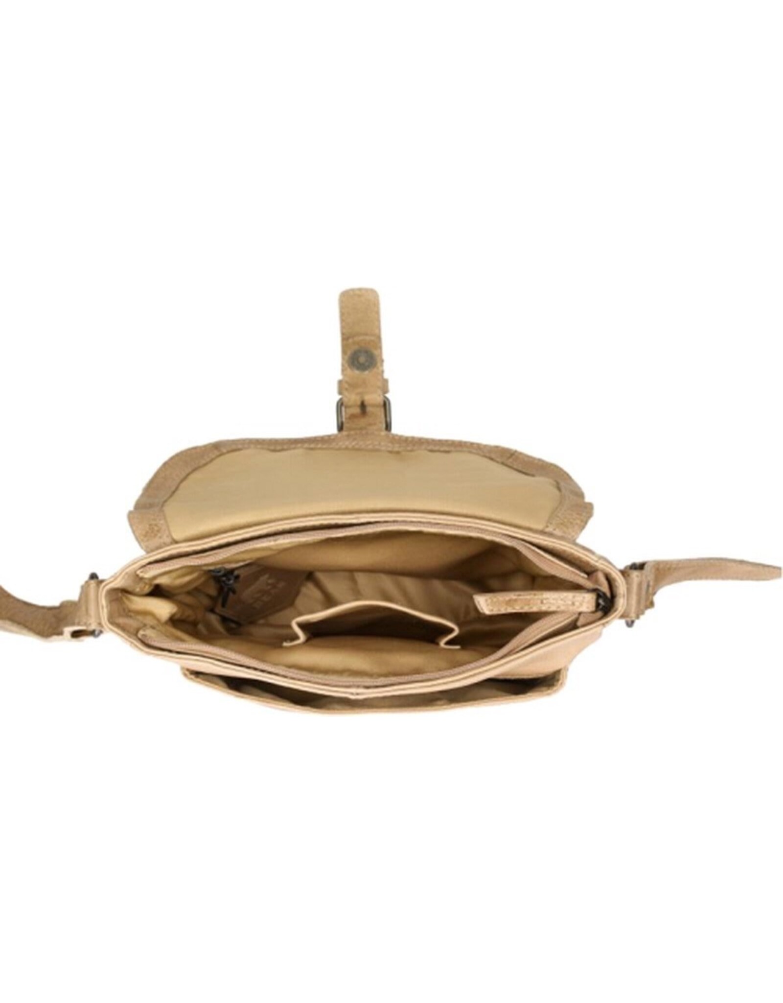 Bear Design Leren schoudertassen Leren crossbody tassen - Bear Design Schoudertas "Mattea" beige
