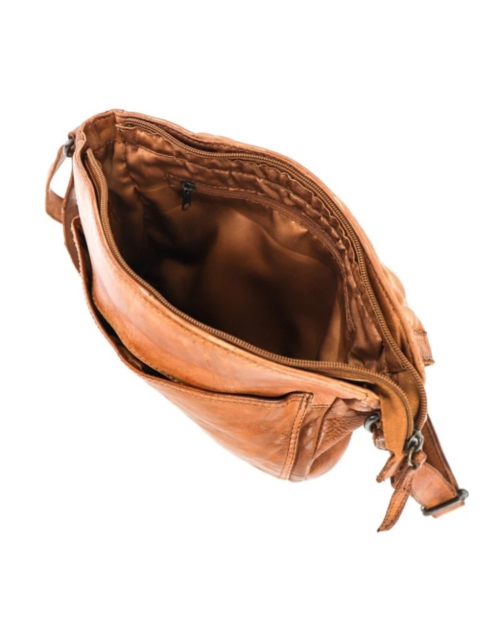 Bear Design Leren schoudertassen Leren crossbody tassen - Bear Design Schoudertas "Mattea" cognac