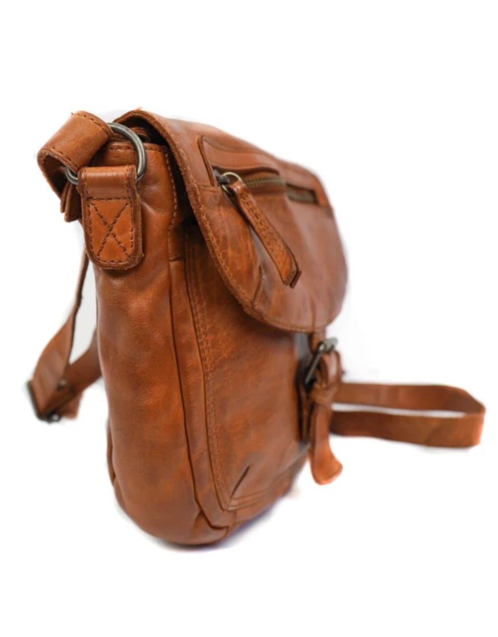 Bear Design Leren schoudertassen Leren crossbody tassen - Bear Design Schoudertas "Mattea" cognac
