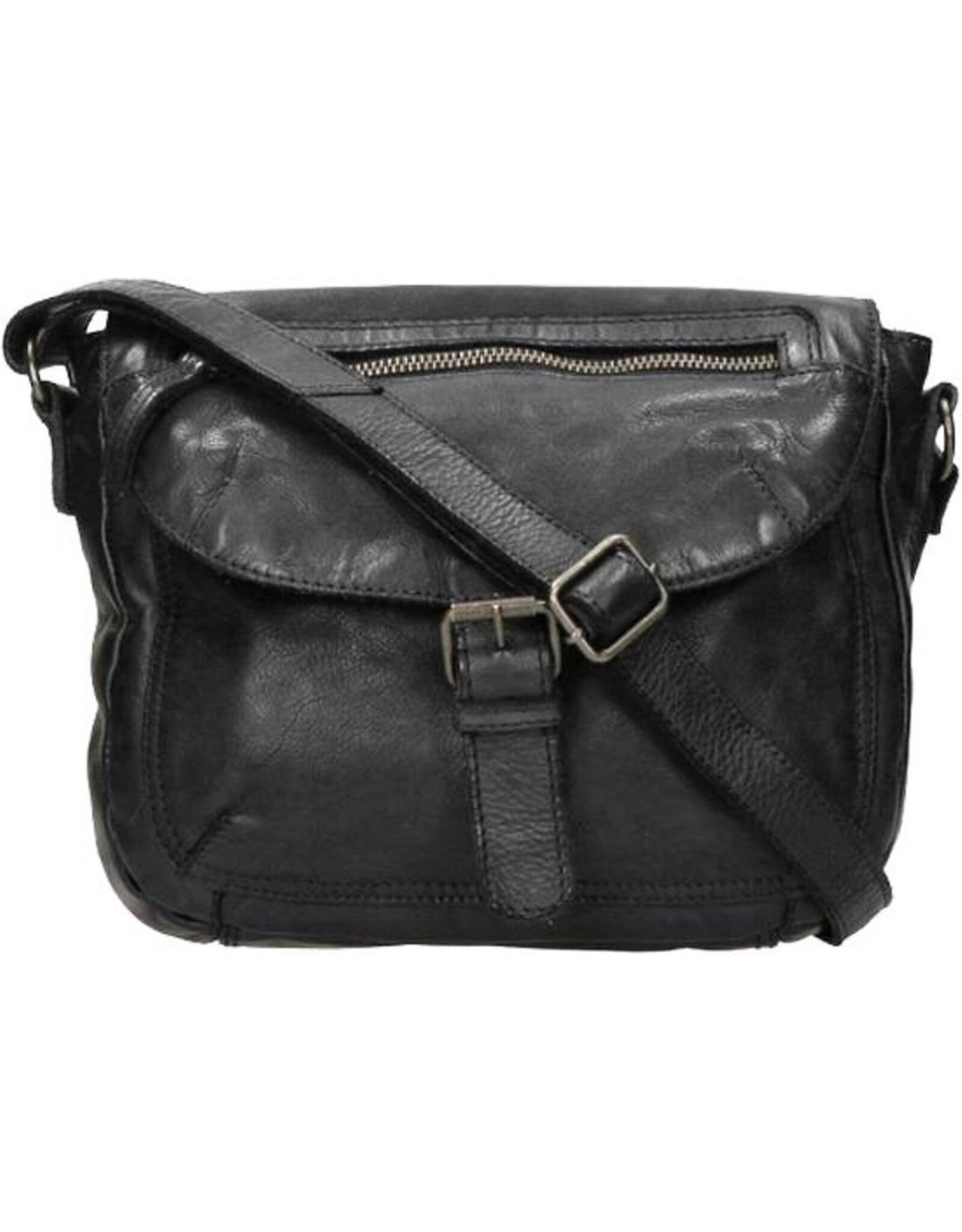 Bear Design Leather shoulderbags Leather crossbody bags - Bear Design Shoulder Bag ‘Mattea’ black