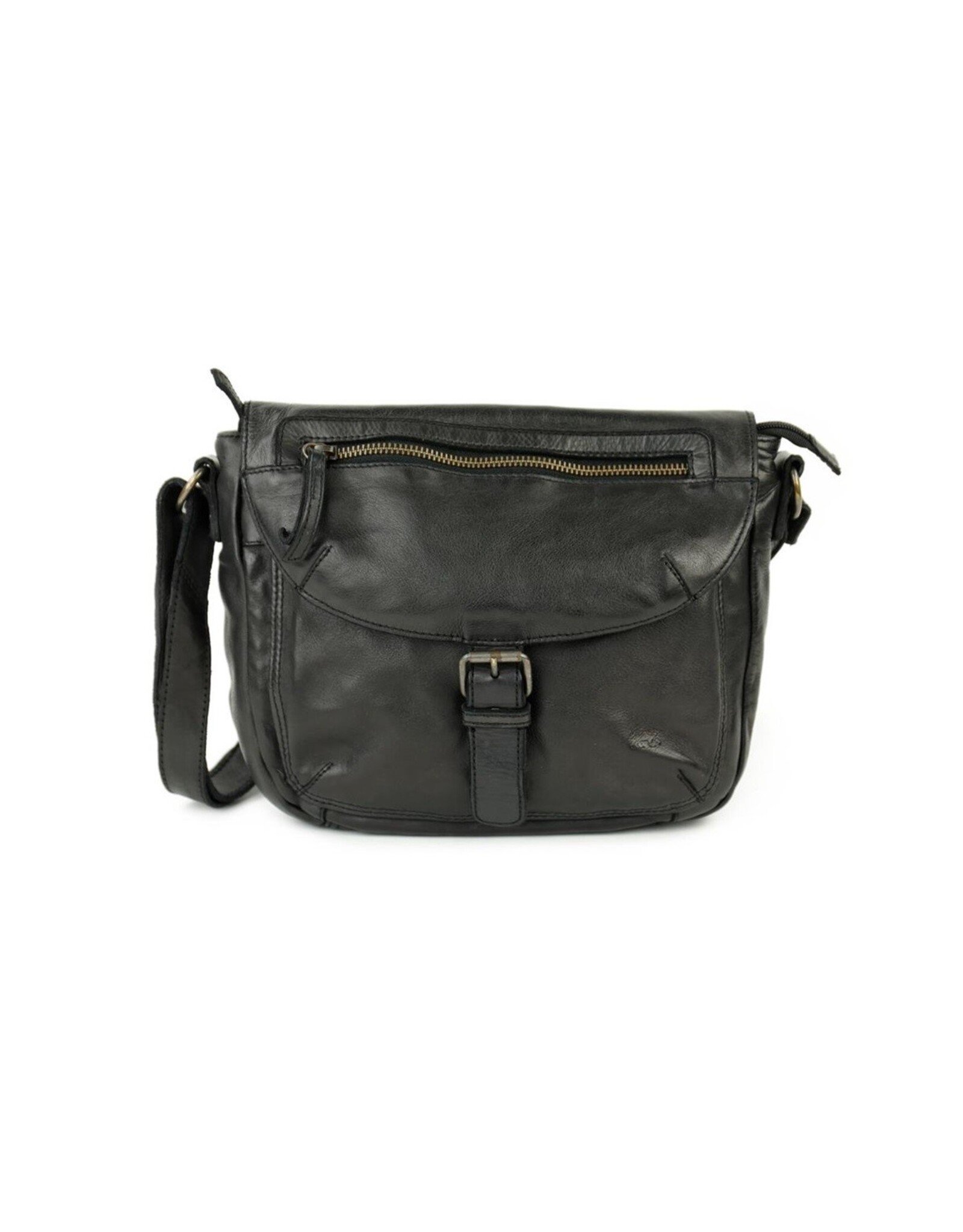 Bear Design Leather shoulderbags Leather crossbody bags - Bear Design Shoulder Bag ‘Mattea’ black