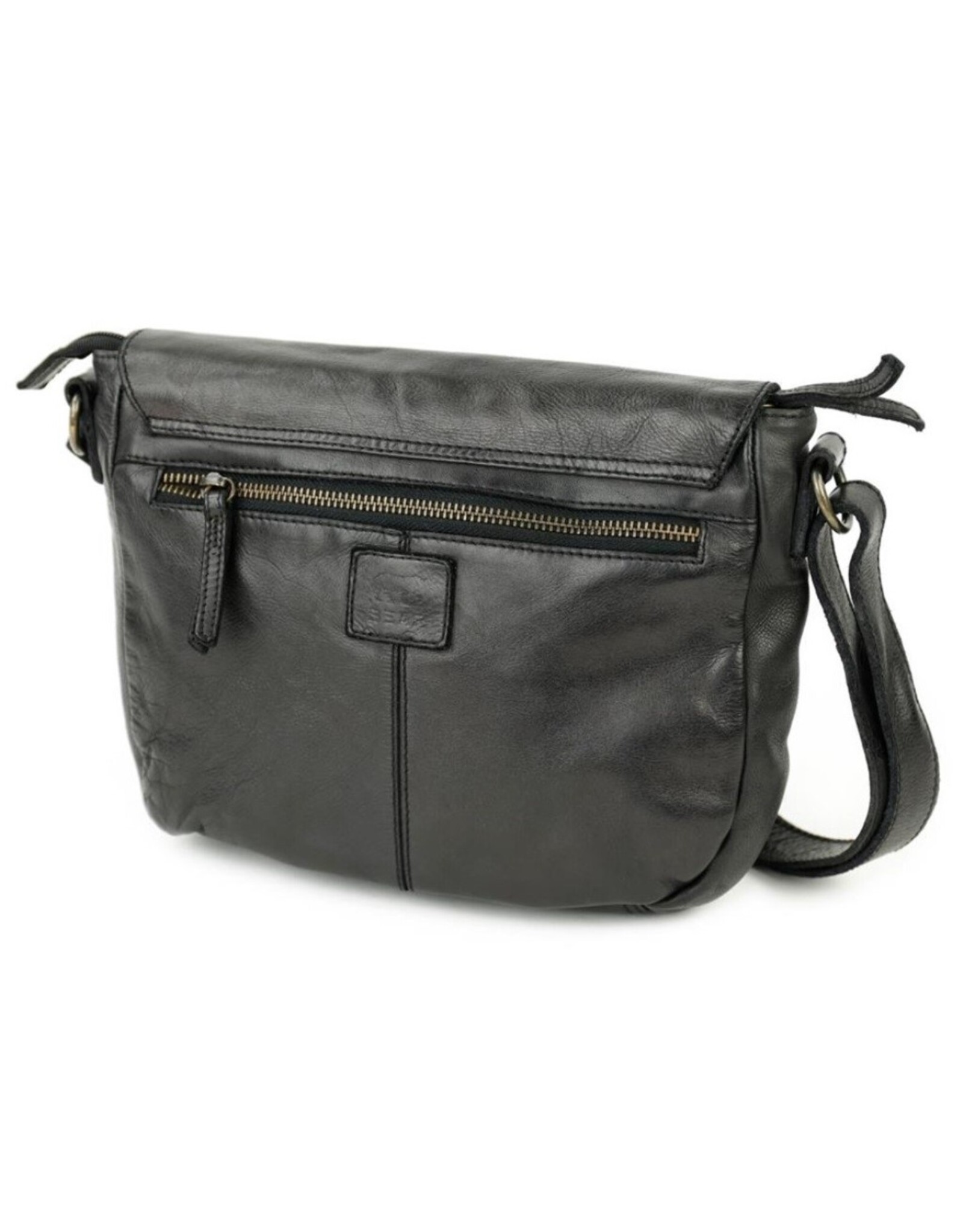 Bear Design Leather shoulderbags Leather crossbody bags - Bear Design Shoulder Bag ‘Mattea’ black